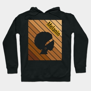 Melanin African Afro for Black Girls Magic in Black History Month Hoodie